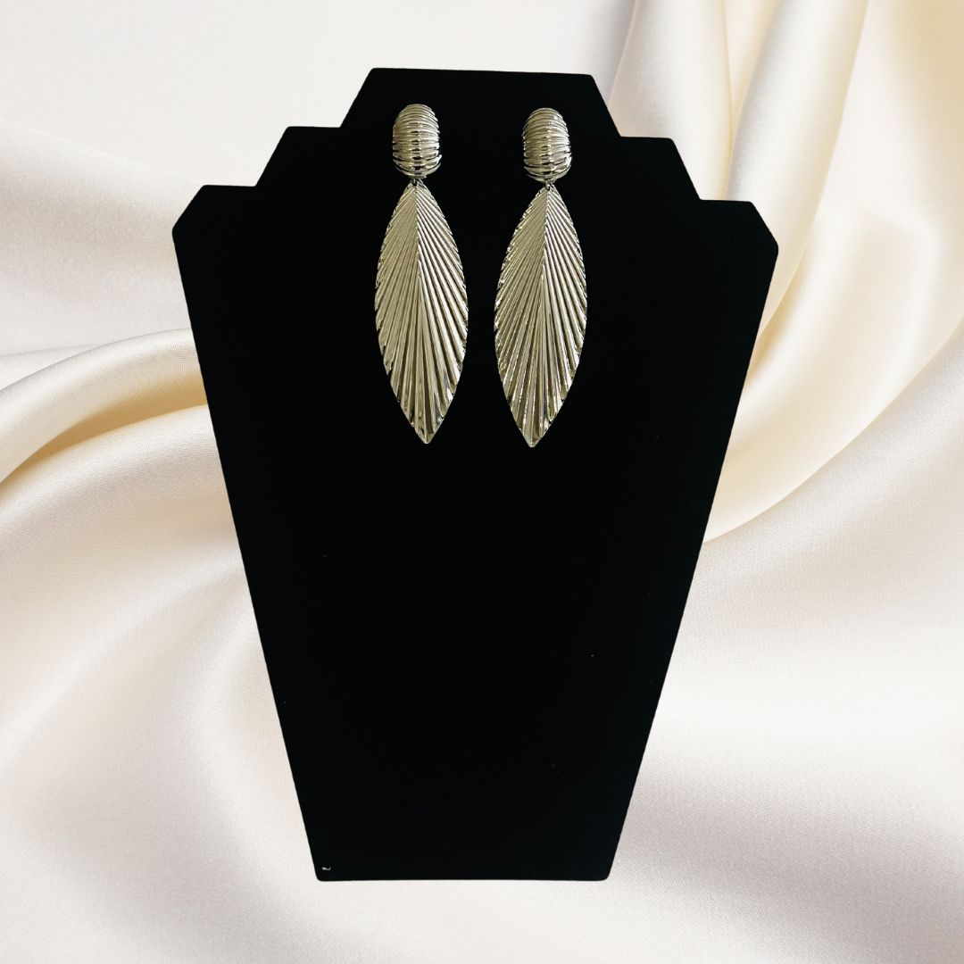 Gilded Leaf Drop Earring | Elegant Women's Jewelry